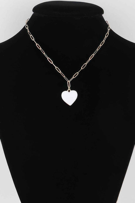 Solid Heart Chain Necklace