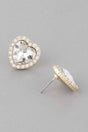 Heart Jewel Stud Earrings