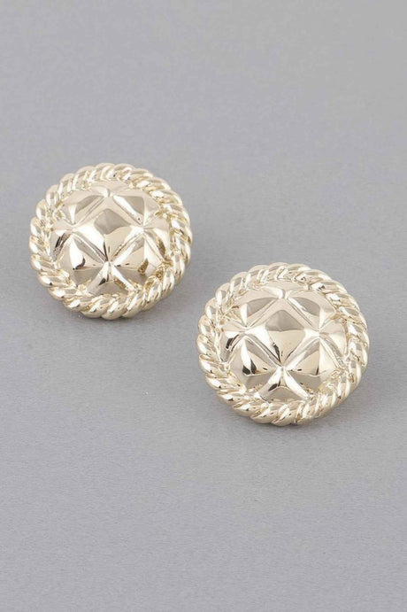 Quilted Twist Stud Earrings