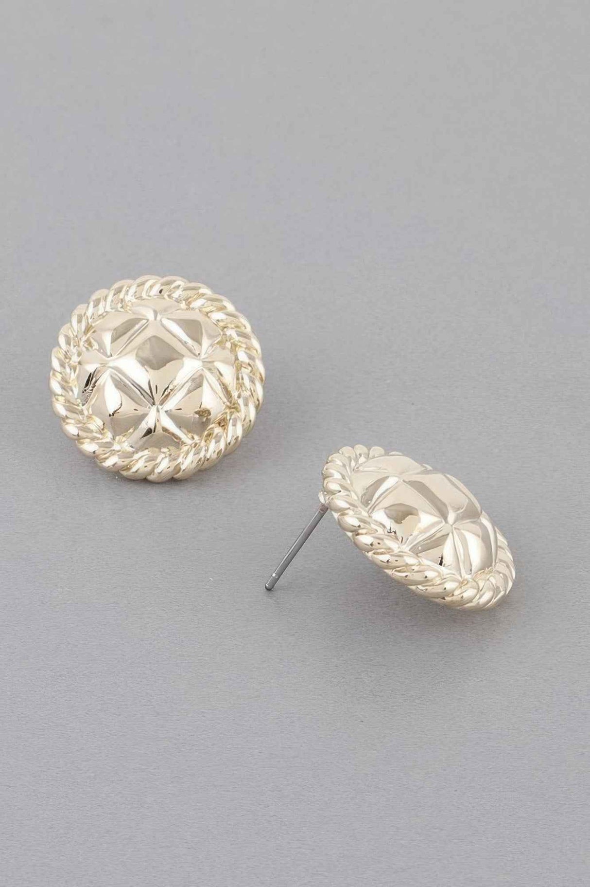 Quilted Twist Stud Earrings