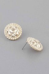 Quilted Twist Stud Earrings