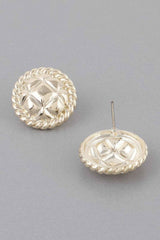 Quilted Twist Stud Earrings