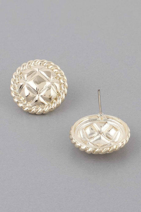 Quilted Twist Stud Earrings