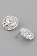Quilted Twist Stud Earrings