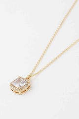 Cubic Rhinestone Pendant Necklace