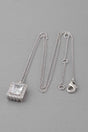 Framed Rhinestone Pendant Necklace