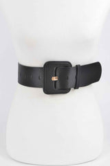 Micro Suede Wide Buckle Belt