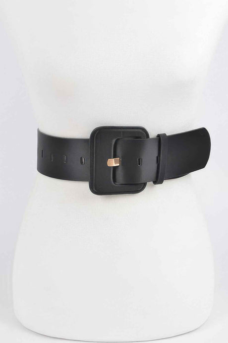 Micro Suede Wide Buckle Belt
