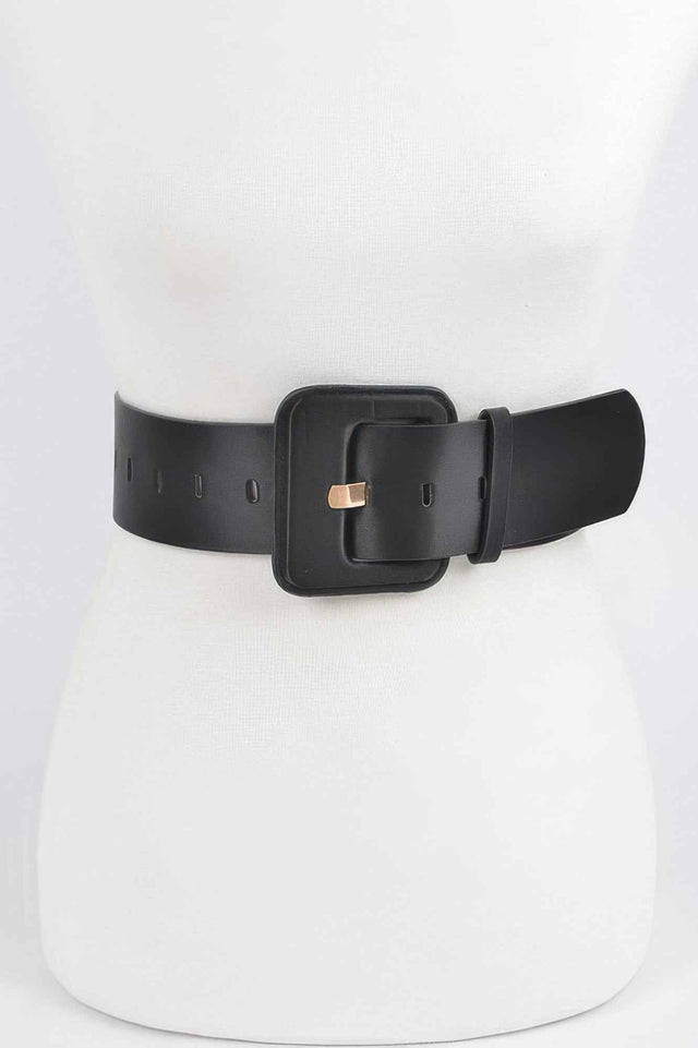 Micro Suede Wide Buckle Belt