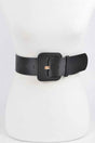 Micro Suede Wide Buckle Belt