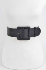 Faux Leather Wide Waist Belt