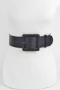 Faux Leather Wide Waist Belt