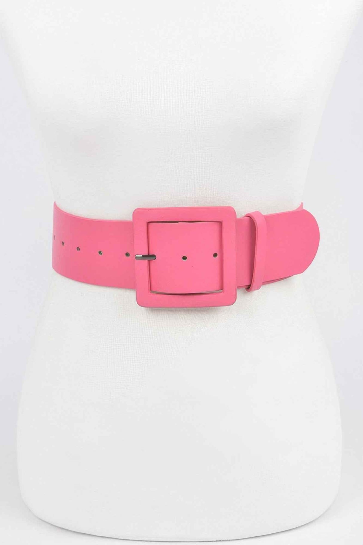 Faux Leather Wide Waist Belt