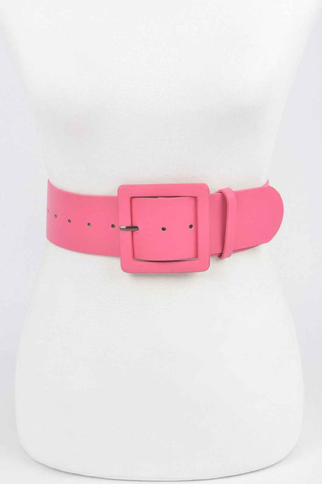Faux Leather Wide Waist Belt