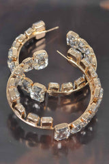 Stone Hoop Earring