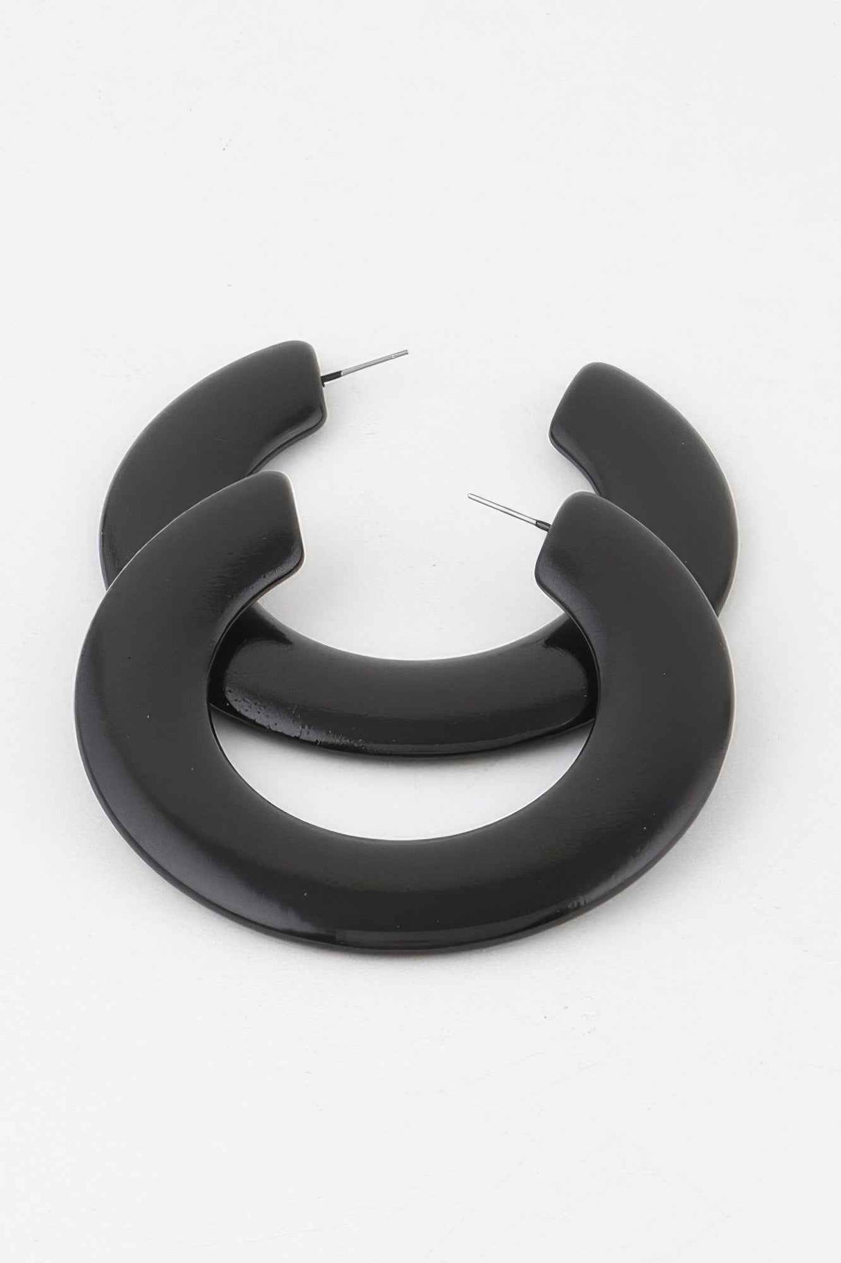 Flat Solid Hoop Earrings