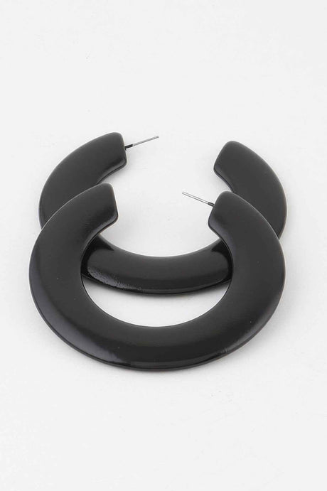 Flat Solid Hoop Earrings