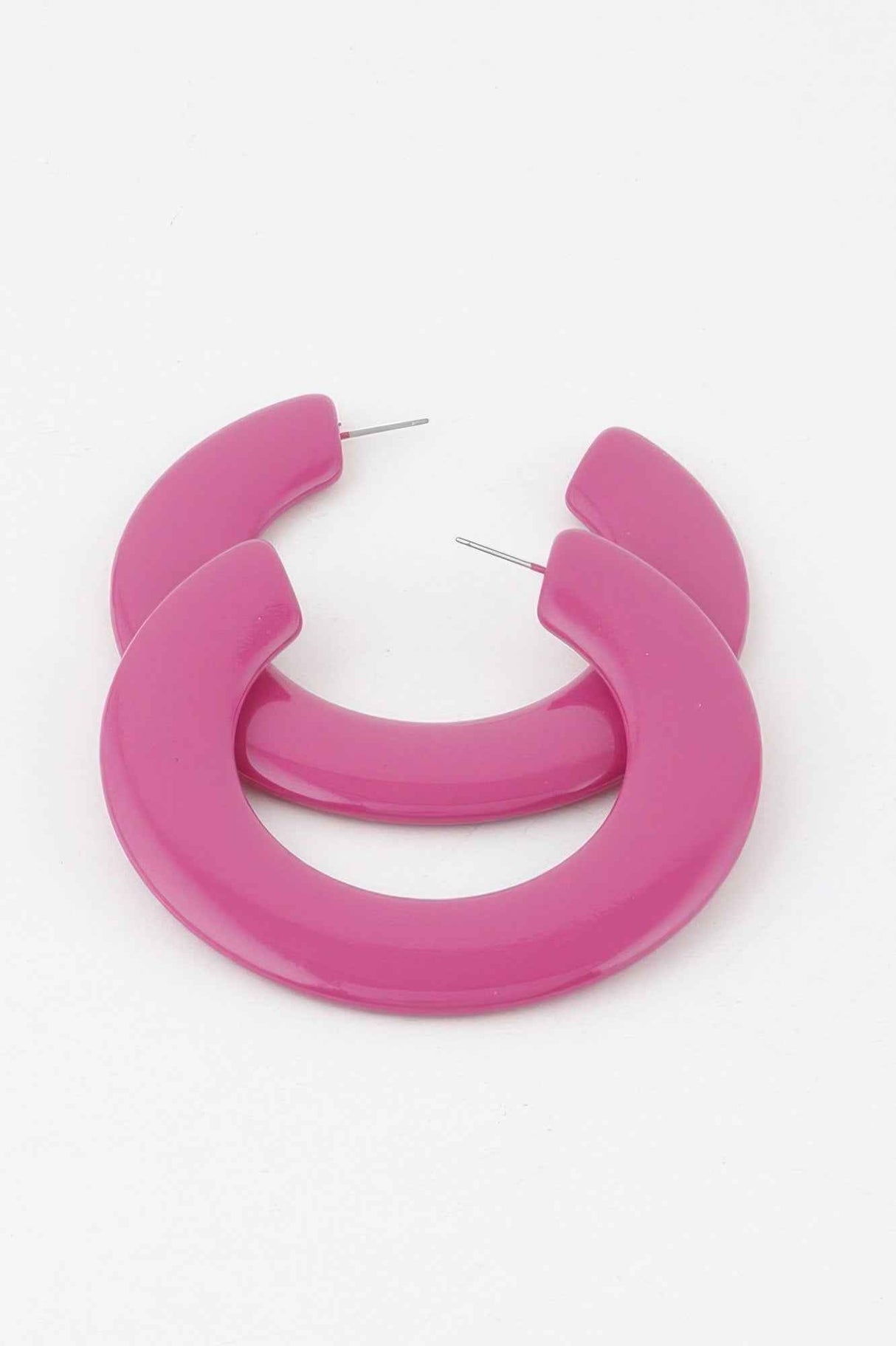Flat Solid Hoop Earrings