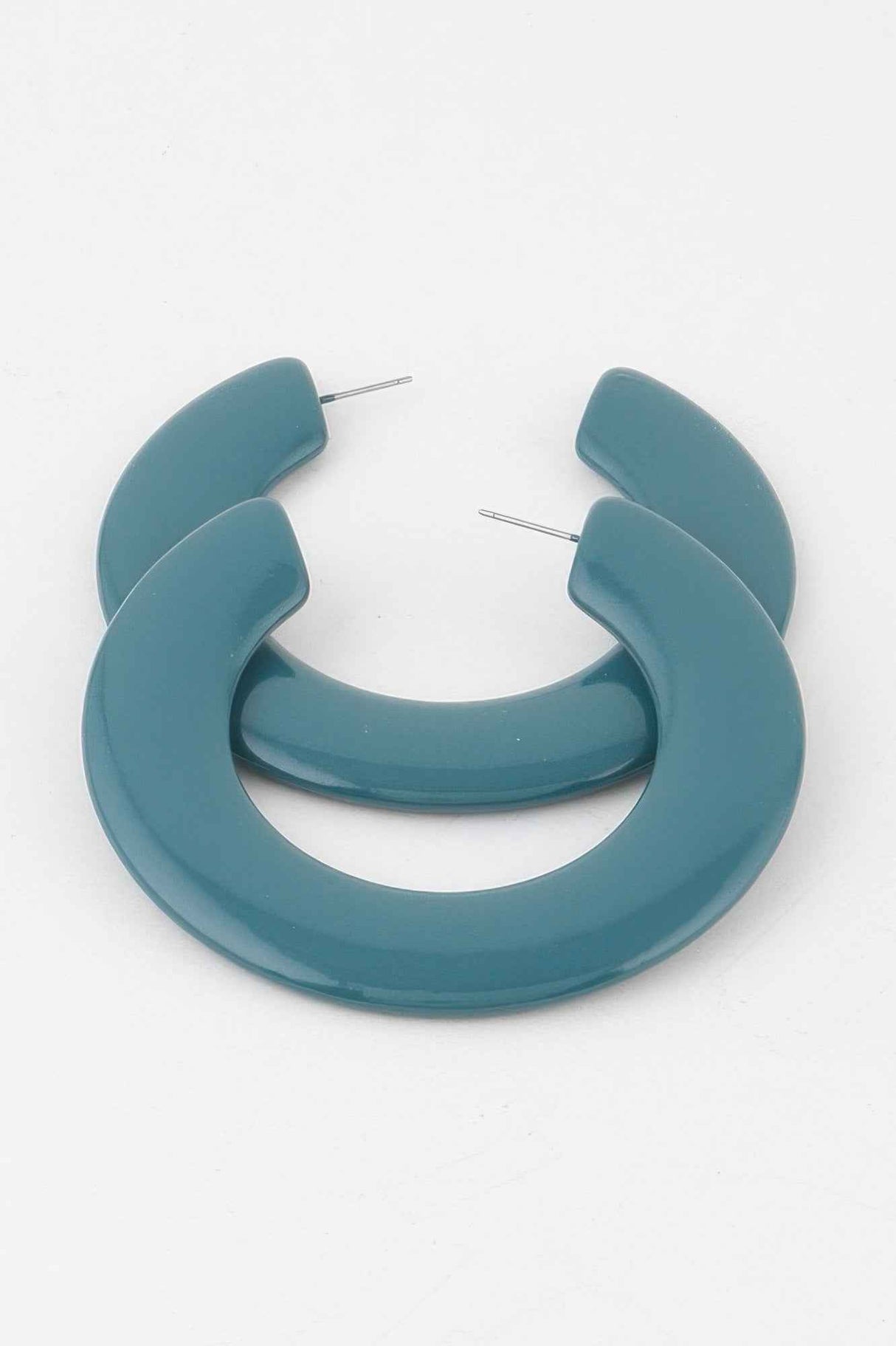 Flat Solid Hoop Earrings