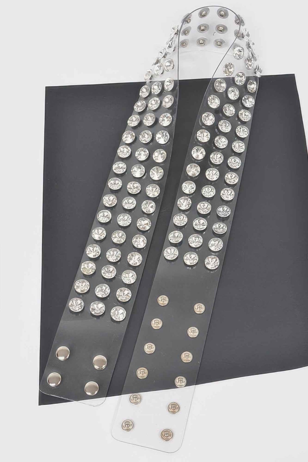 Multi Large Stone Clear Waist Belt