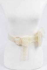 Handmade Faux Pearl Belt Bag