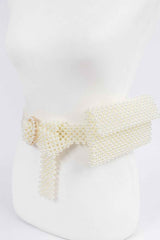 Handmade Faux Pearl Belt Bag