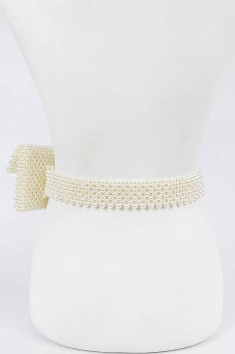 Handmade Faux Pearl Belt Bag