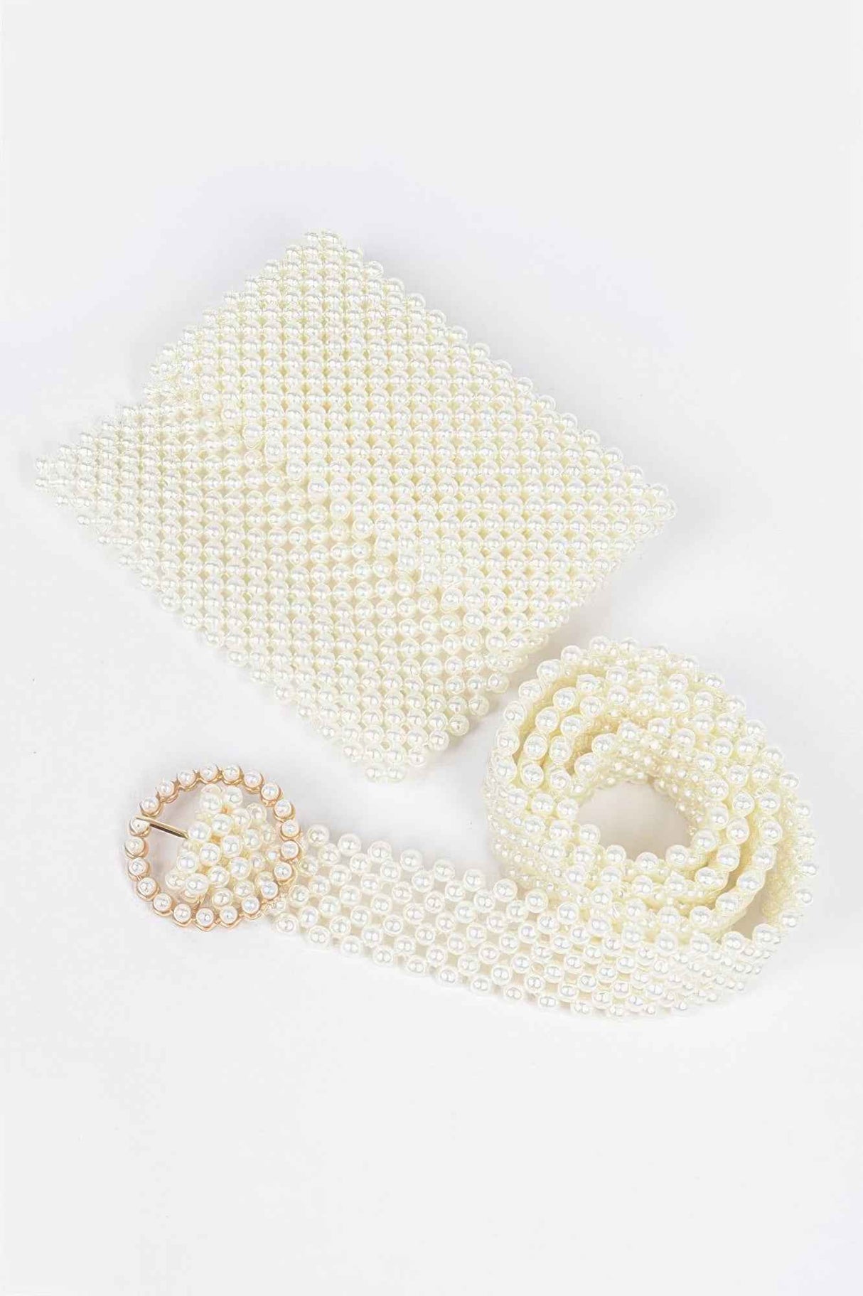 Handmade Faux Pearl Belt Bag