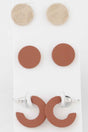 Two Toned Nature Earrings Set