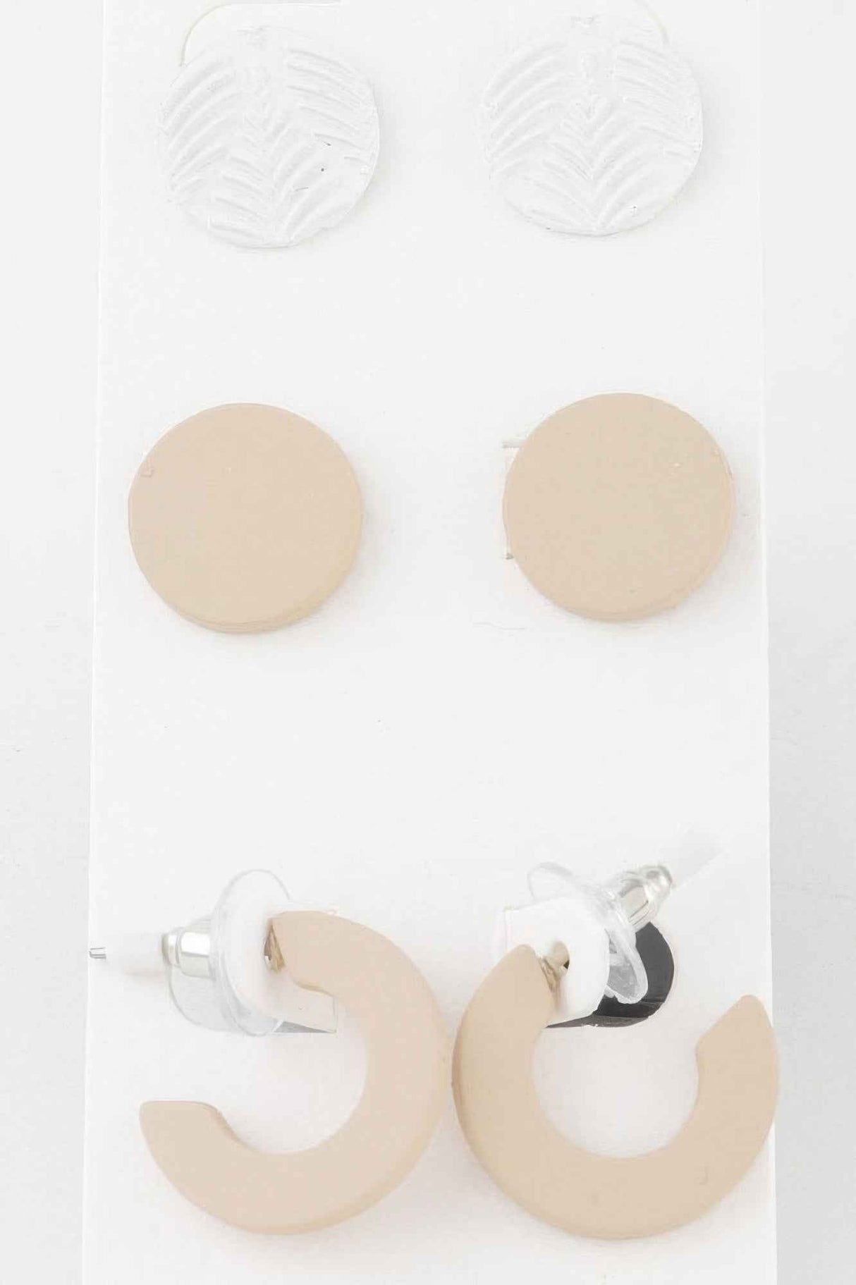 Two Toned Nature Earrings Set