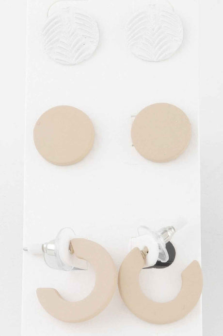 Two Toned Nature Earrings Set