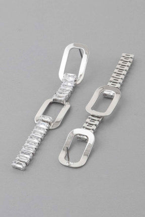 Crystal Chain Drop Earrings