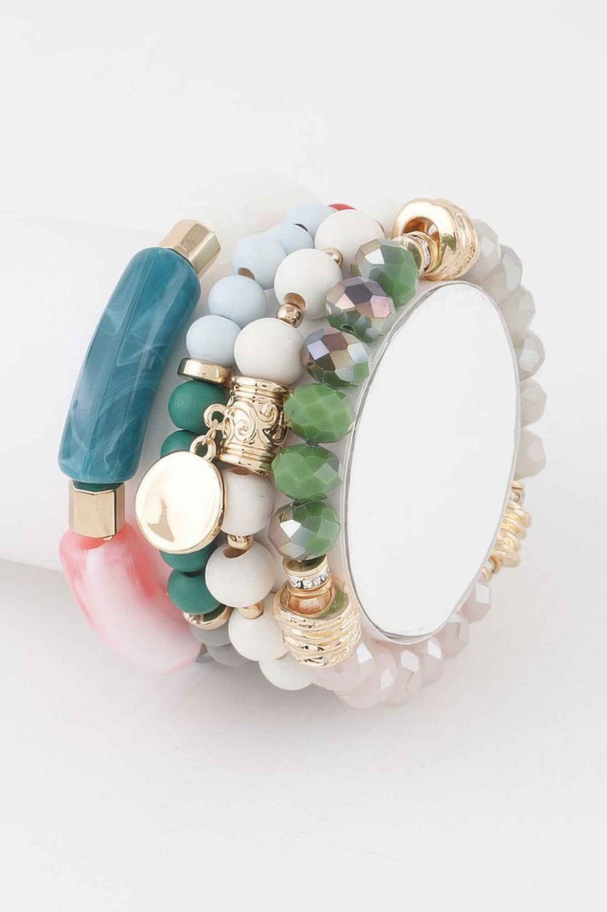 Multi Crystal Pendant Bracelet
