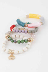 Multi Crystal Pendant Bracelet