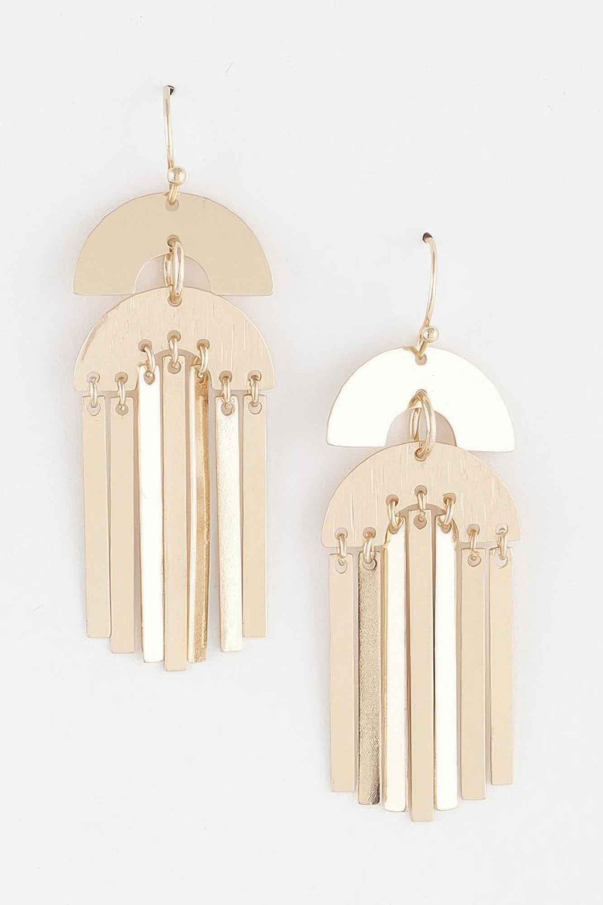 Double Arch Bar Drop Earrings