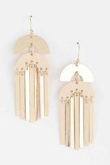 Double Arch Bar Drop Earrings