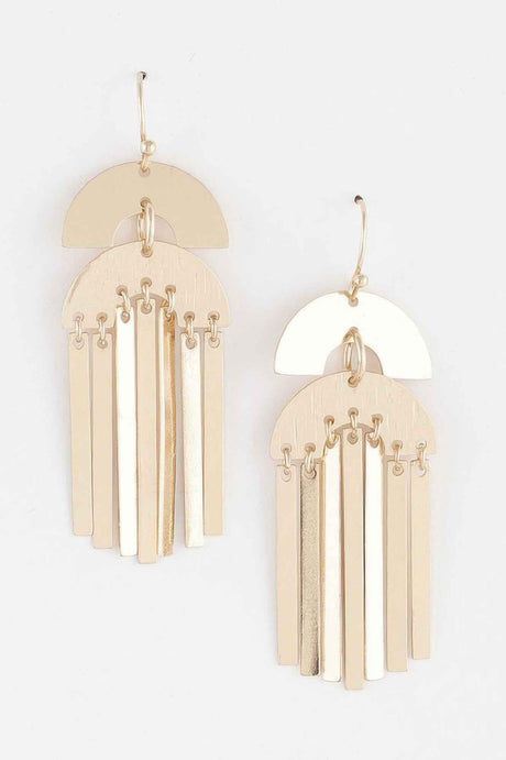 Double Arch Bar Drop Earrings