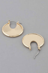 Rising Disk Hoop Earrings