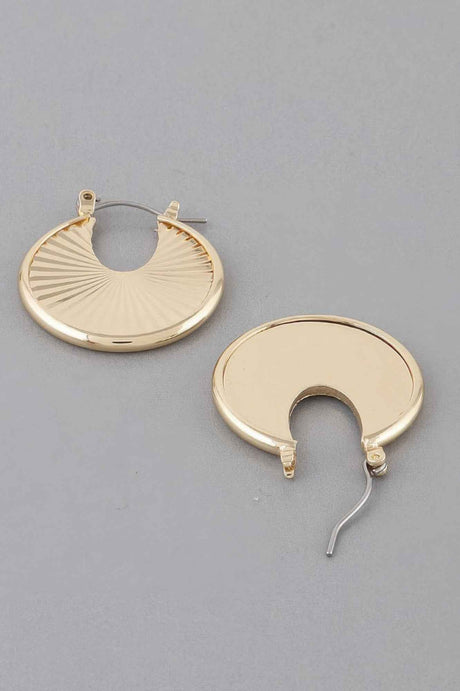 Rising Disk Hoop Earrings