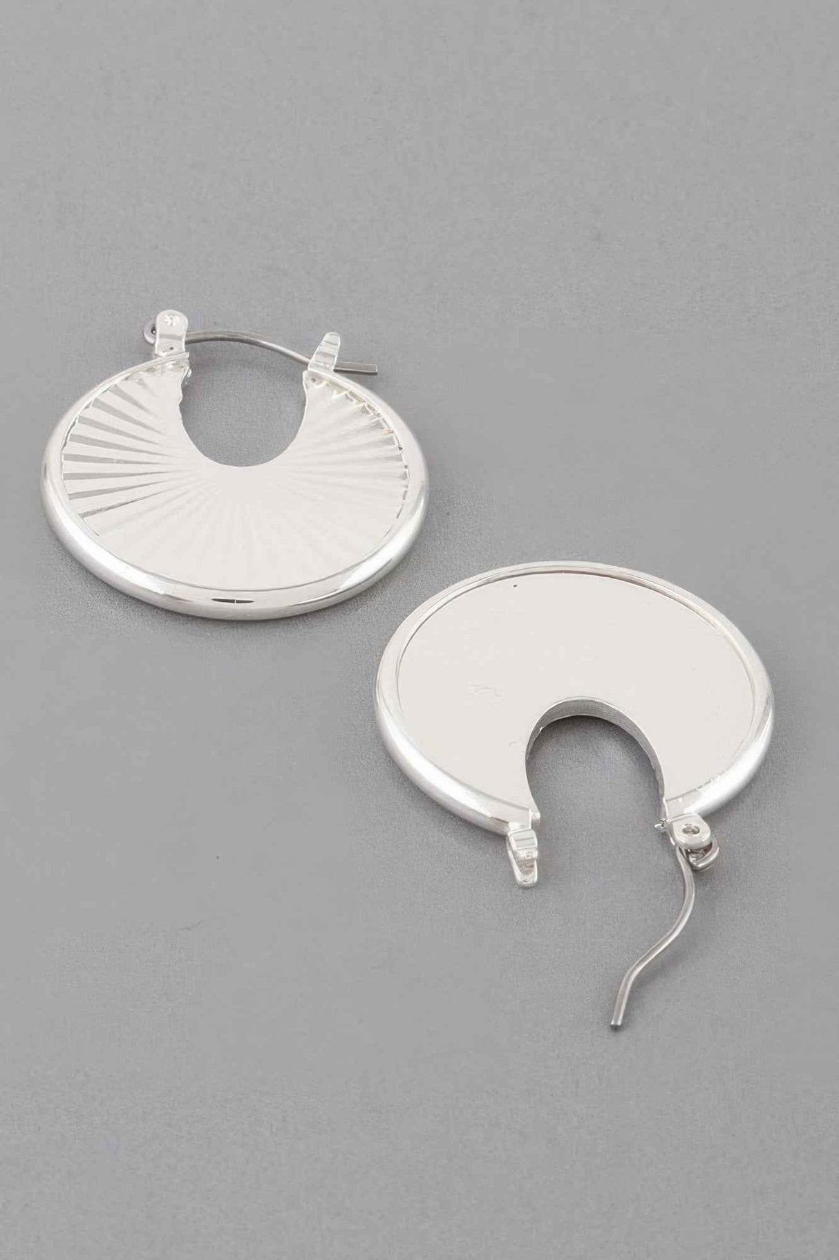 Rising Disk Hoop Earrings