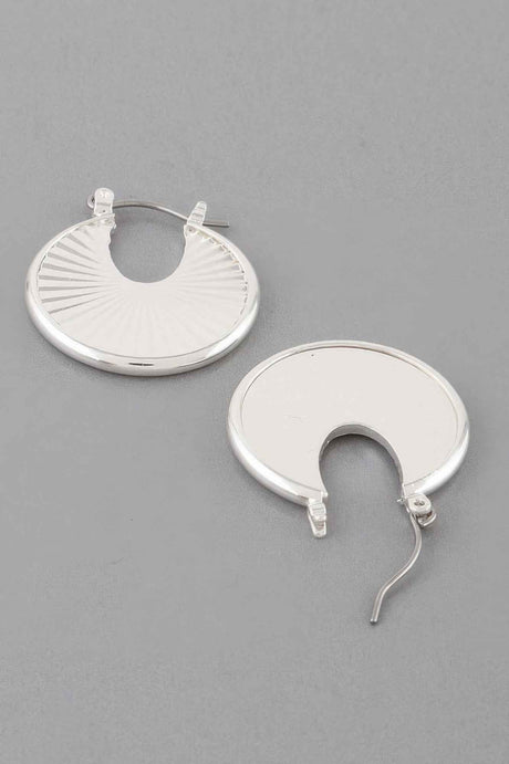 Rising Disk Hoop Earrings