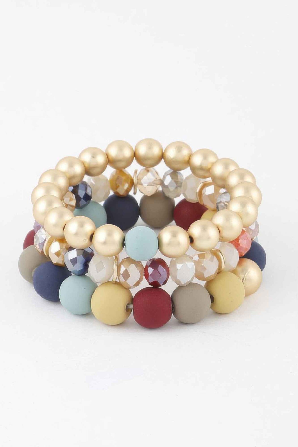 Two Toned Crystal Bead Bracelet
