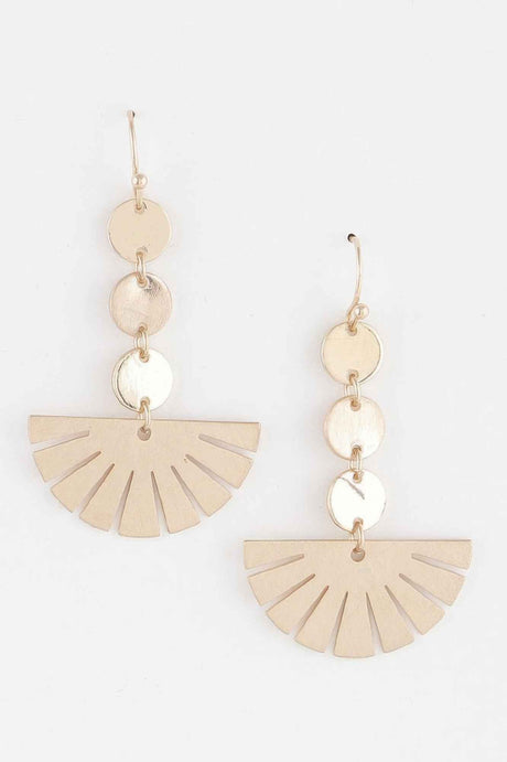 Circle Flower Drop Earrings