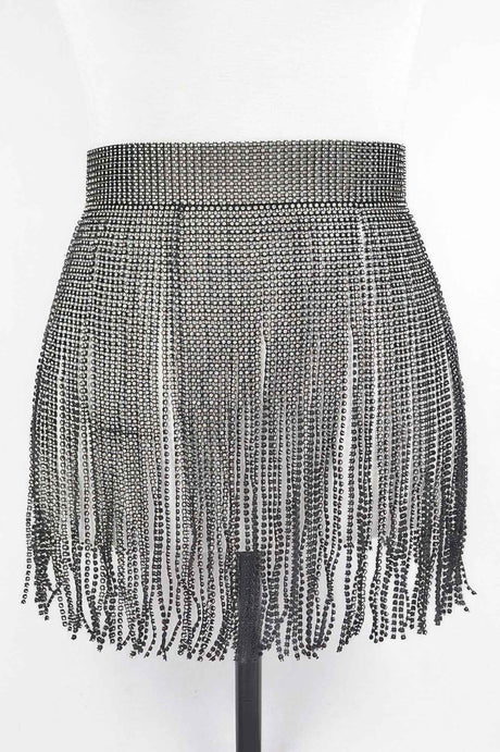 Rhinestone Fringe Belt