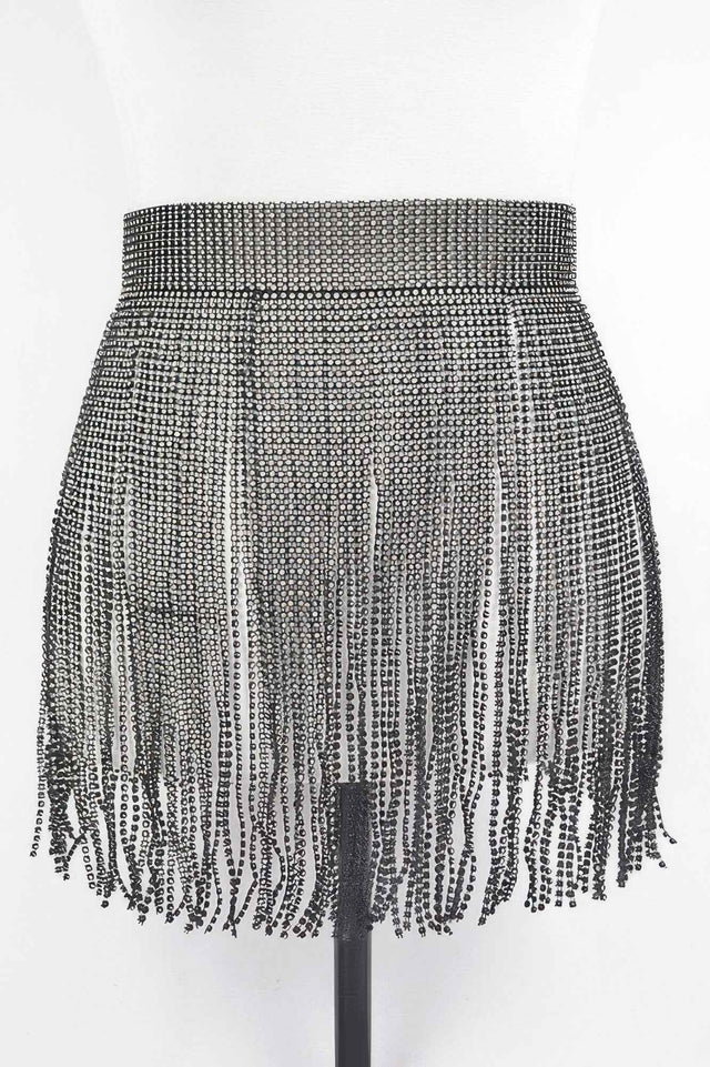 Rhinestone Fringe Belt