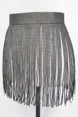 Rhinestone Fringe Belt