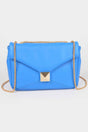Faux Leather Flap Crossbody Bag