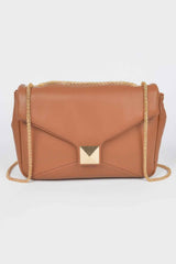 Faux Leather Flap Crossbody Bag