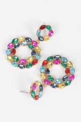 Rhinestone Round Daggle Earring