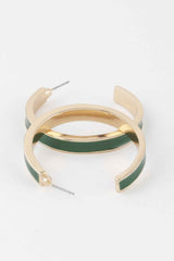 Solid Lined Hoop Earrings